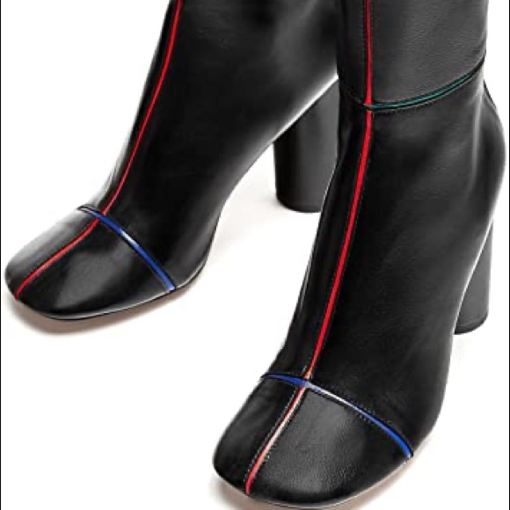 NWT Zara Black High heel leather ankle boots - Picture 4 of 10